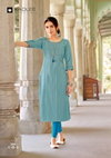 Ragini By Kadlee Rayon Weaving Designer Kurtis Wholesale Market In Surat
